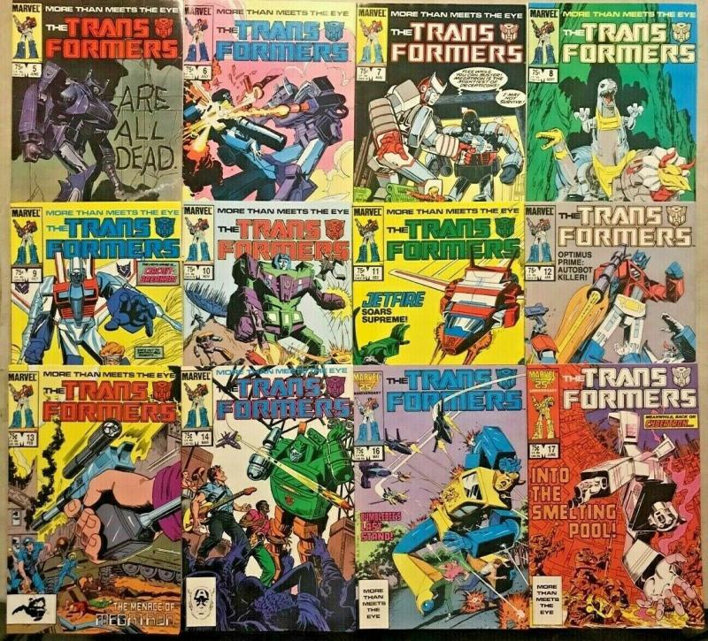 TRANSFORMERS#5-17 VF/NM LOT 1984(12 BOOKS) MARVEL COMICS