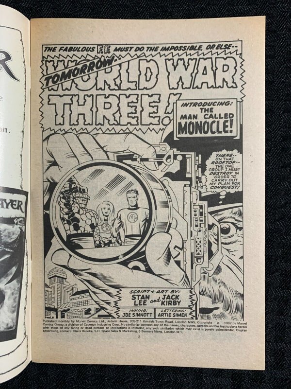 1982 FANTASTIC FOUR Marvel Pocket/Digest #24 FN+ 6.5 World War III / Jack Kirby