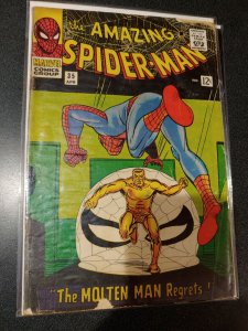 THE AMAZING SPIDER-MAN #35 VG+ MOLTEN MAN ISSUE