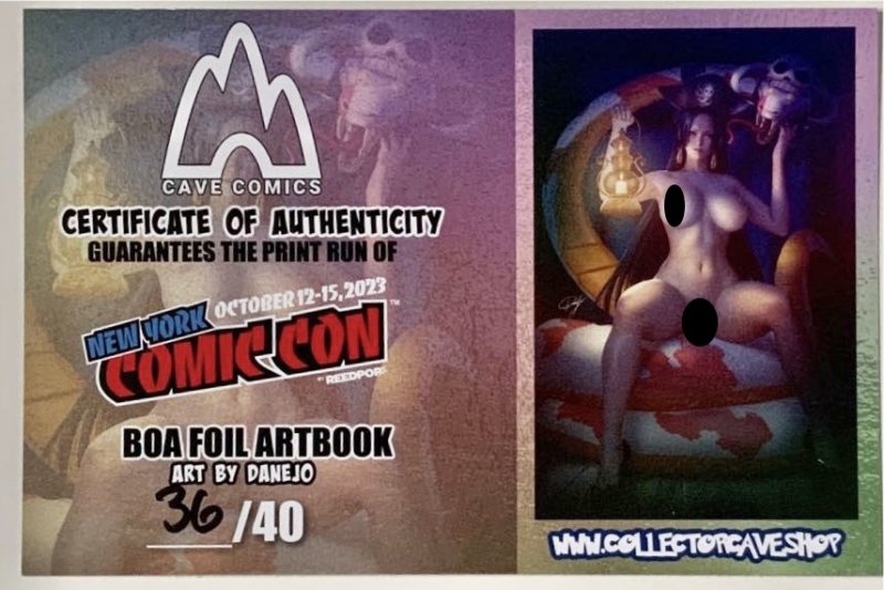 DANEJO BOA FOIL ARTBOOK NAUGHTY/FULL NAUGHTY SET W/COA NM.