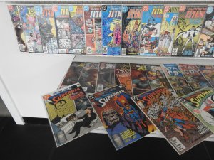 Huge Lot of 140+ Comics W/ New Teen Titans, Superman, Superboy Avg. VF- Cond.