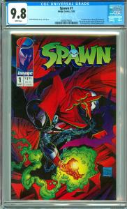 Spawn #1 CGC Graded 9.8 1st Appearance of Spawn, Pull-Out Spawn Poster