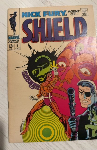 Nick Fury, Agent of SHIELD #5 (1968)Scorpios key Steranko art