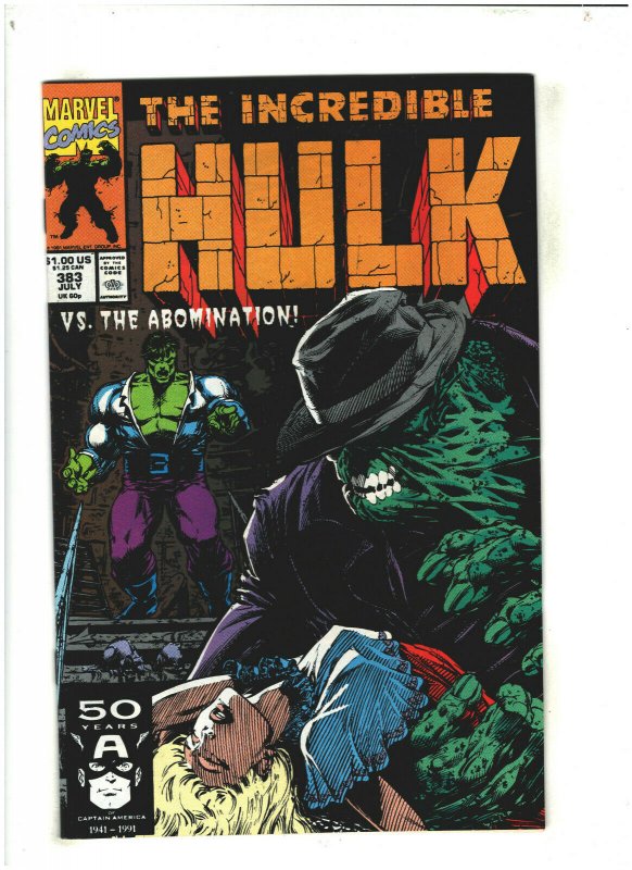Incredible Hulk #383 VF/NM 9.0 Marvel Comics 1991 Dale Keown, vs. Abomination
