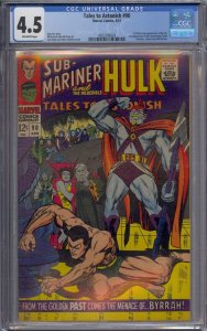 TALES TO ASTONISH #90 CGC 4.5 SUB-MARINER HULK 1ST SA BYRRAH ABOMINATION