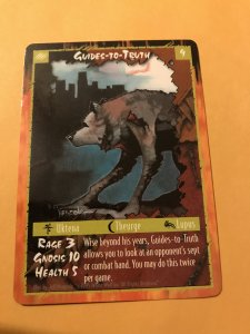 GUIDES-TO-TRUTH : RAGE Werewolf Unlimited Character Rare Card; White Wolf TCG