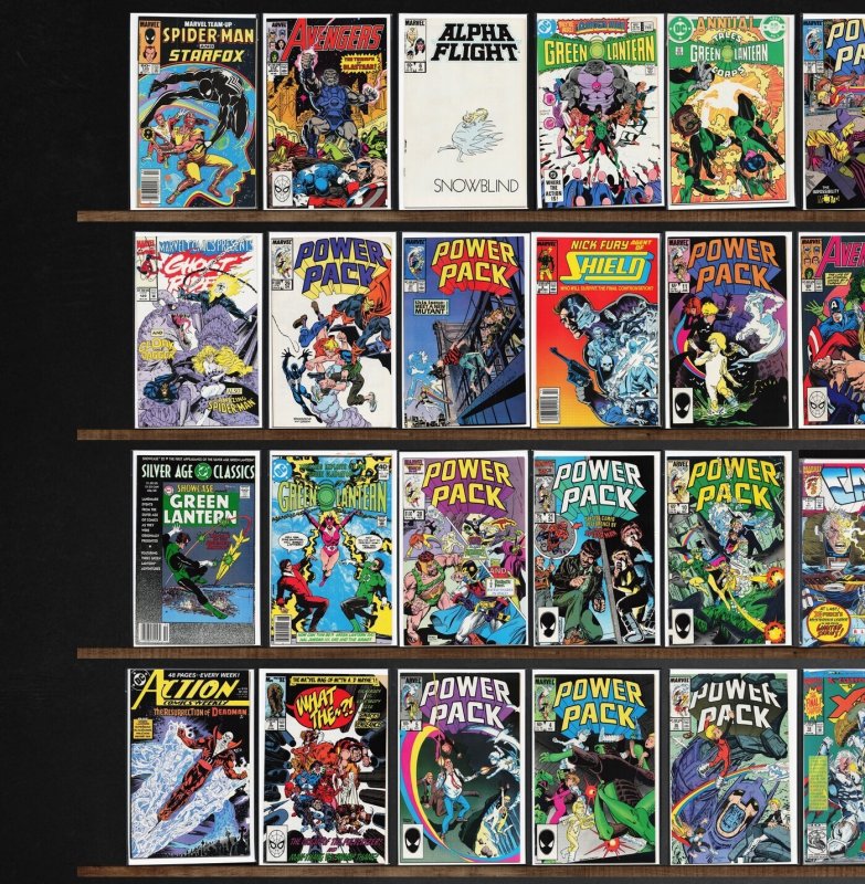Huge Lot 140+ Comics with Power Pack, Green Lantern, Alpha Flight & More!