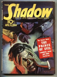 SHADOW 1940 APR 15 // STREET AND SMITH // Pulp Magazine // FN+
