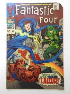 Fantastic Four #65 (1967) 1st Ronan The Accuser! Chew Upper Right! Good- Cond!