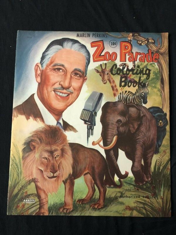 Marlin Perkins' Zoo Parade Coloring Book #1322 1953 