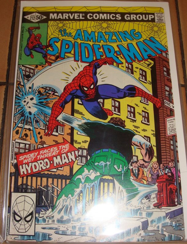 Amazing Spider-Man #212 1st App. Hydro-Man Denny O'Neil, John Romita Jr. VF