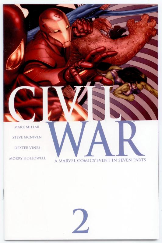 Civil War complete 1st Print set 1 2 3 4 5 6 7 movie Spider-man 9.6 - 9.8  NM/MT