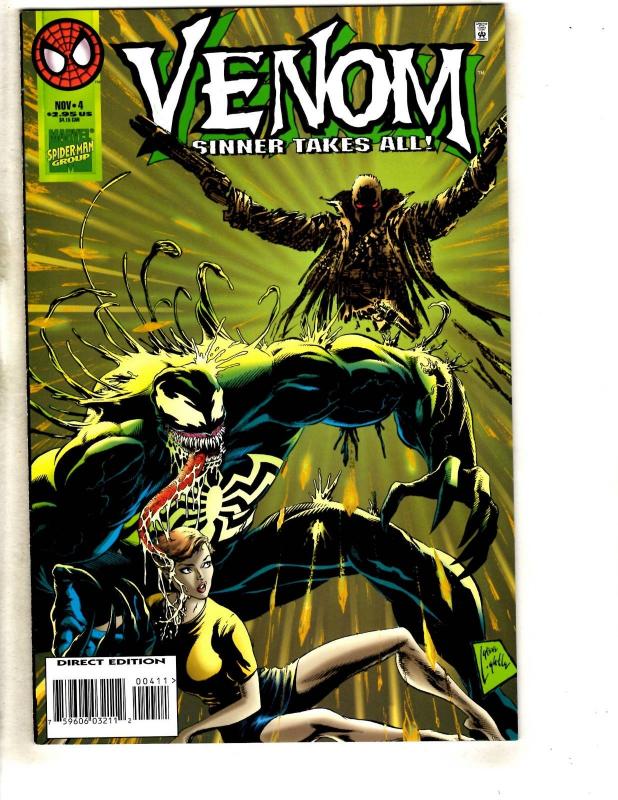 7 Venom Marvel Comic Books Sign Boss # 1 2 + Sinner Takes All # 1 2 3 4 5 CR58