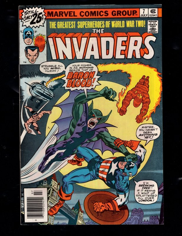 The Invaders Union Jack Vs. Baron Blood Issue #9 (Comic Book, Copper Age,  1976)