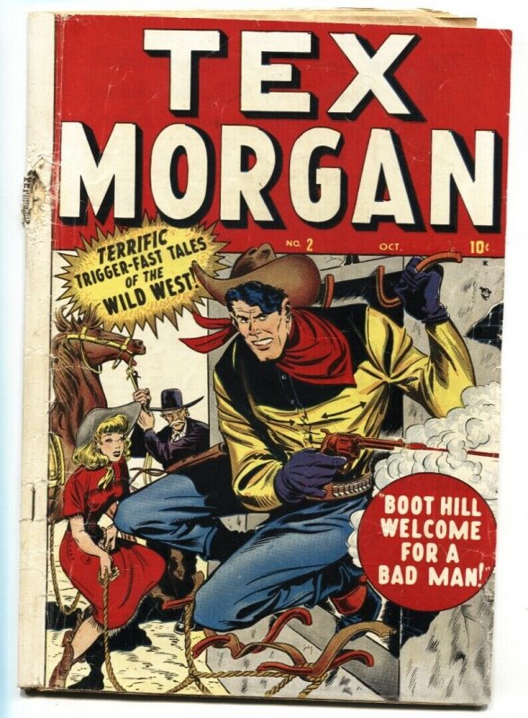 TEX MORGAN #2 1948-MARVEL-Syd Shores-comic book FR