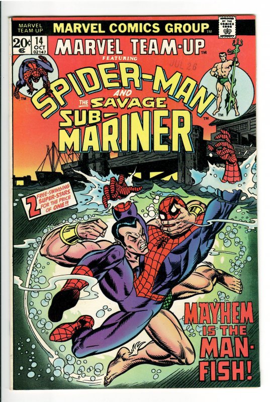 MARVEL TEAM-UP 14 F/VF  (LOUISIANA COLLECTION) SUBMARINER