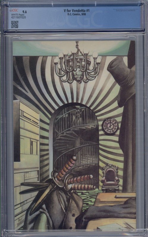 V FOR VENDETTA #1 CGC 9.6 WHITE PAGES 1020