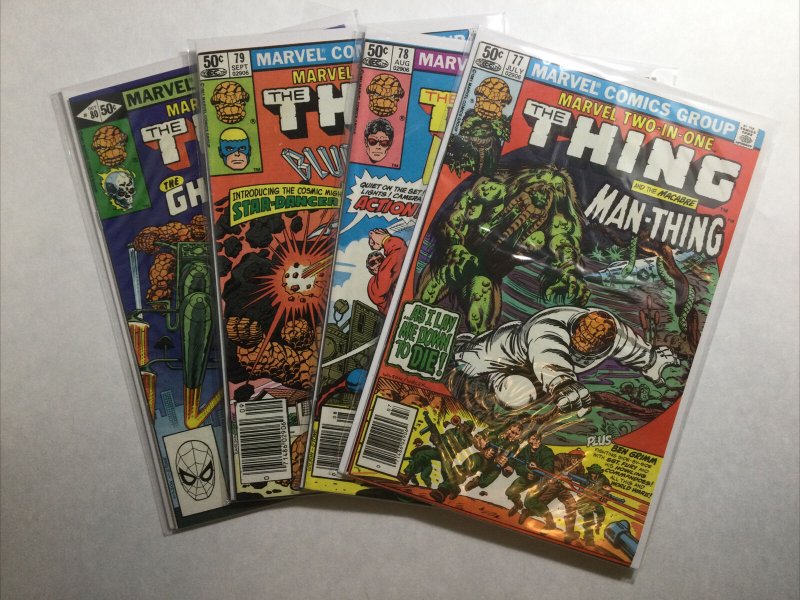 Marvel Two In One 77-80 77 78 79 80 Lot Run Set Near Mint Nm Marvel
