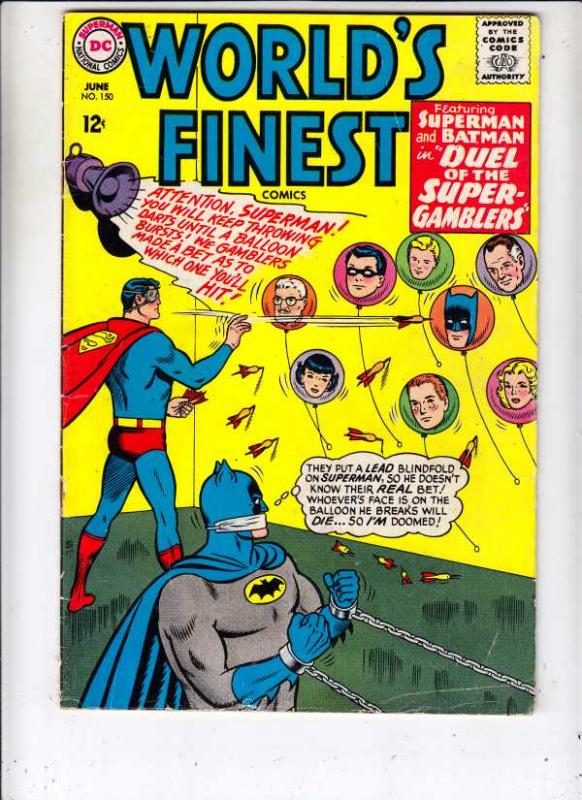 World's Finest #150 (Jun-65) FN+ Mid-Grade Superman, Batman, Robin