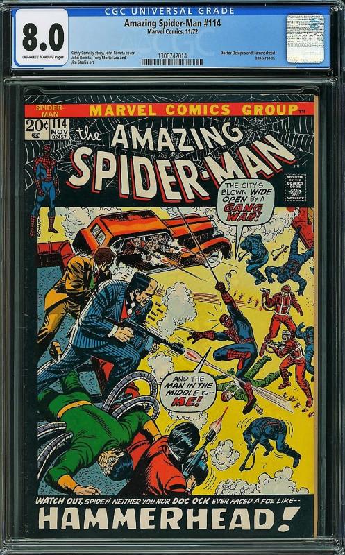 Amazing Spider-man #114 (Marvel, 1972) CGC 8.0