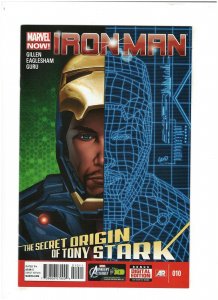 Iron Man #10 NM- 9.2 Marvel Comics 2013 Kieron Gillen, Secret Origin Tony Stark