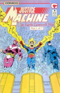 JUSTICE MACHINE #19, NM-, Elementals, Comico, 1987 1988 more in store