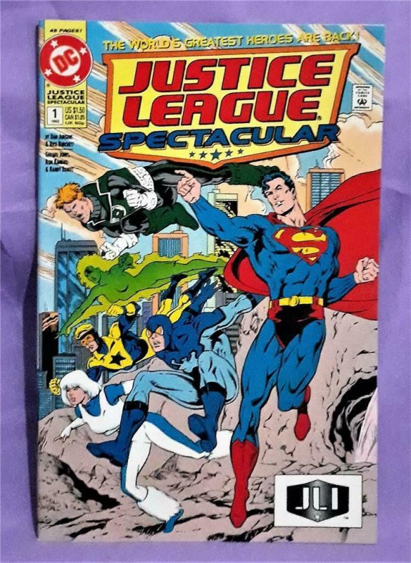 Dan Jurgens JUSTICE LEAGUE SPECTACULAR #1 Rick Burchett Superman Cvr (DC, 1992)!