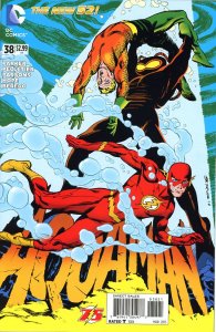 Aquaman 38  9.0 (our highest grade)  Flash 75th Anniv Variant by Steve Rude!
