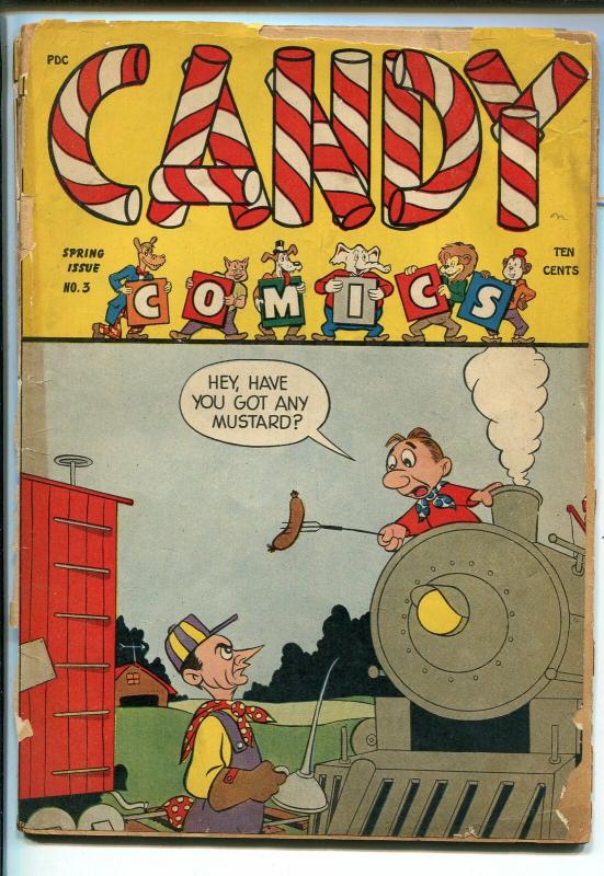 CANDY #3 1945-WM. H WISE-WACKY-WWII-SCOOP SCUTTLE-BASIL WOLVERTON-DICK WOOD-pr