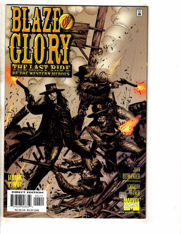 Lot Of 7 Marvel Comics Buzz # 1 2 3 + Blaze Of Glory # 1 2 3 4 Western Ser. GM6