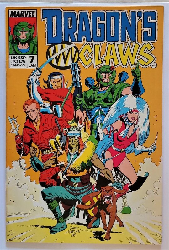 Dragon’s Claws #7 (Jan 1989 Marvel) VF+   