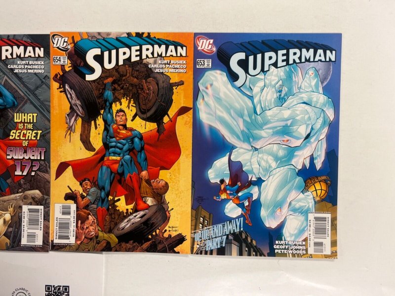 4 Superman DC Comic Books # 653 654 655 656 Flash Batman Wonder Woman 77 JS41