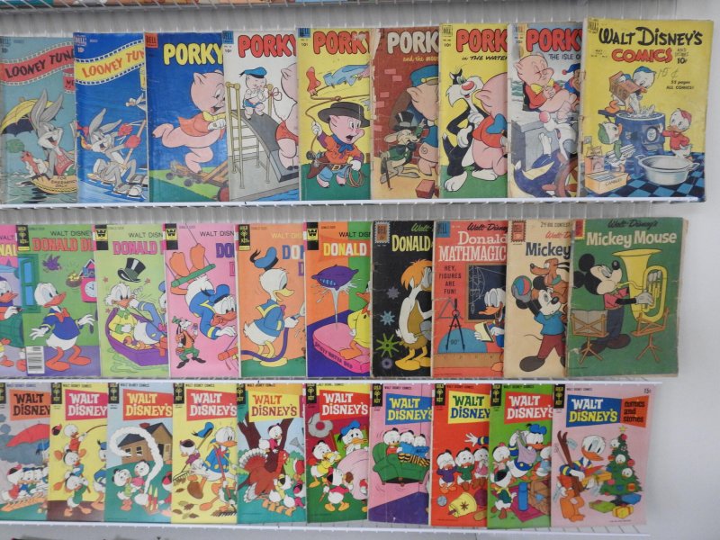 Huge Lot of 170+ Comics W/ Walt Disney Comics, Porky Pig, Looney Tunes +More!