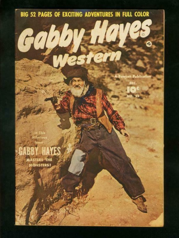 GABBY HAYES #25-1950 JUNE-FAWCETT WESTERN PHOTO COVER-VG minus condition VG-