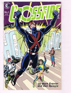 Crossfire #1 VF Eclipse Comics Comic Book Evanier DE19