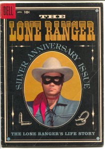 Lone Ranger #118 1958-Dell-Clayton Moore-Silver Anniversary issue-origin-G/VG
