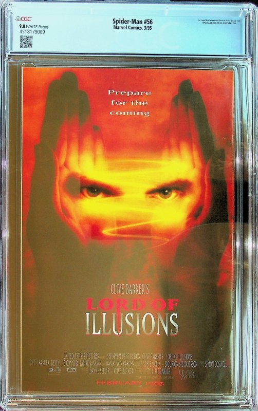 Spider-Man #56 Direct Edition (1995) - CGC 9.8 - Cert#4518179009