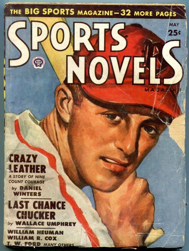 Sports Novels Pulp May 1949- Crazy LEather- Last Chance Chucker G/VG