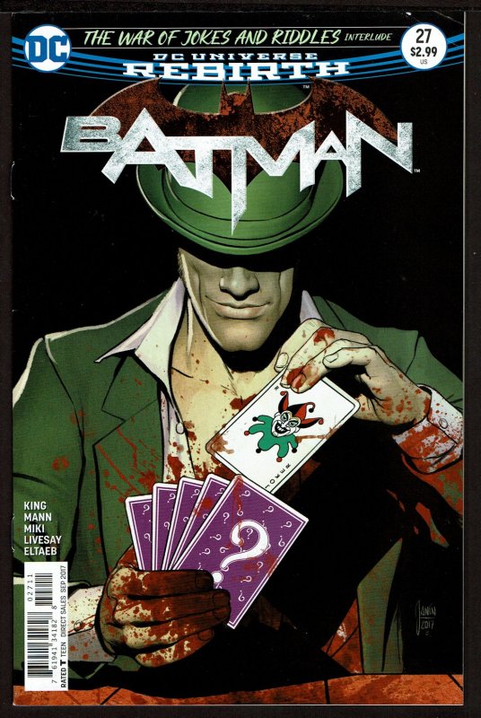 Batman #27 Rebirth (Sep 2017, DC) 0 7.0 FN/VF