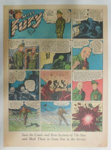 Miss Fury Sunday by Tarpe Mills from 5/9/1943 Size: 11 x 15  Very Rare Year #3