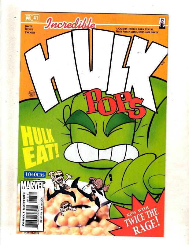 9 Incredible Hulk Marvel Comic Books # 466 504 37 39 41 43 44 46 Annual 01' J327