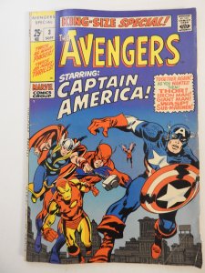 The Avengers Annual #3 (1969) Retells 1st Cap W/Avengers! Sharp VG- Condition!