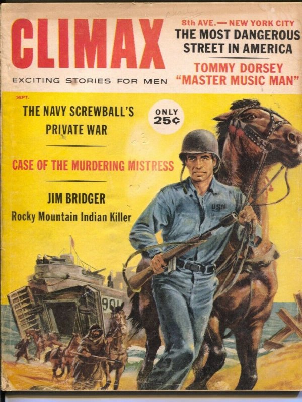 Climax 9/1960-Tommy Dorsey-Jim Bridger-cheesecake-Norman Saunders-VG