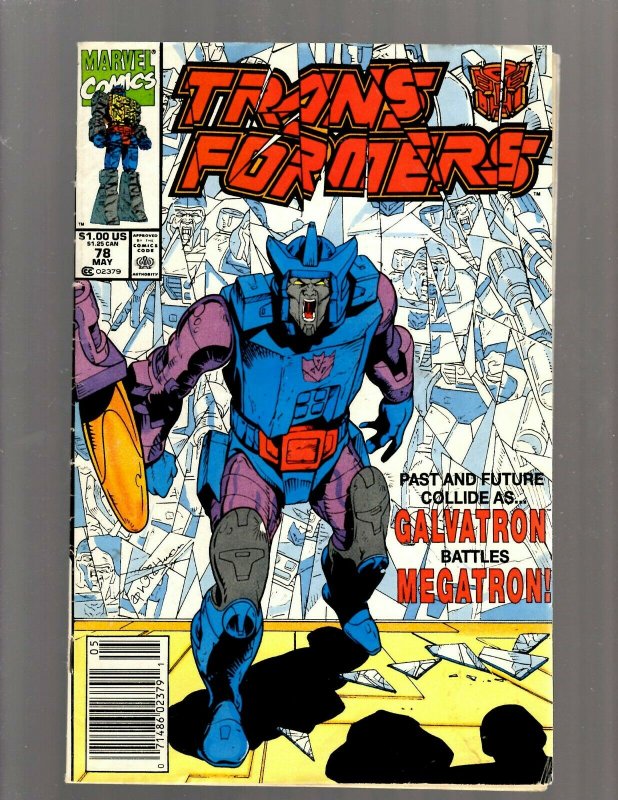 Transformers # 78 FN Marvel Comic Book Optimus Prime Megatron Bumblebee RP5