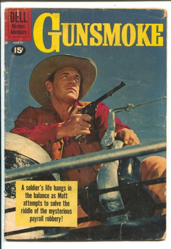 Gunsmoke #25 1961-Dell-James Arness TV photo cover.-Alberto Gioletti art-FR/G