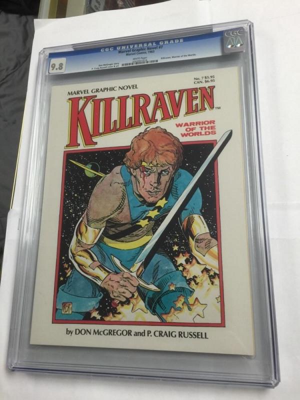 Marvel Graphic Novel 7 Killraven Cgc 9.8 White Pages