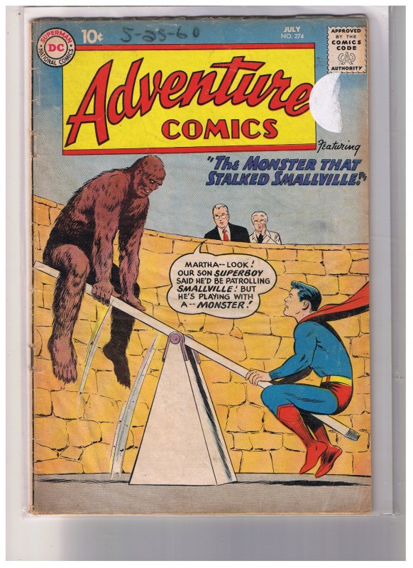 Adventure Comics # 274    3.0