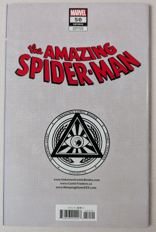 The Amazing Spider-Man #50 Szerdy Virgin Unknown Comics Exclusive Cover (2024)
