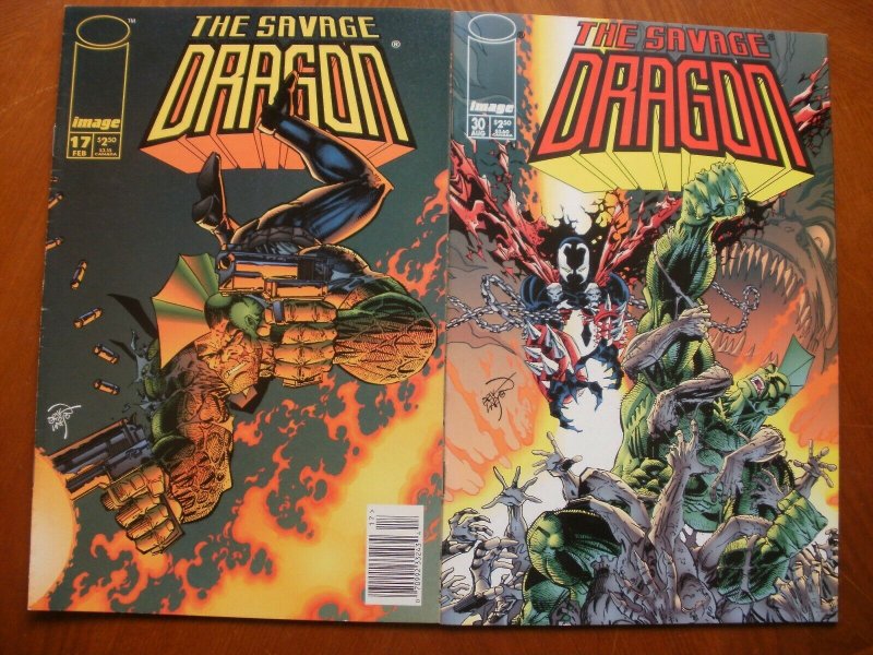 2 Near-Mint Image THE SAVAGE DRAGON #17 (1995) & #30 (1996) Larsen