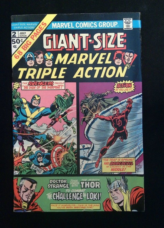 Giant Size Marvel Triple Action #2  Marvel Comics 1975 VF 